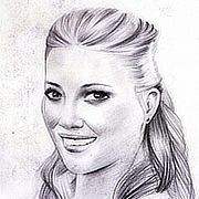 Hillary Duff Drawing - Pencil on Paper